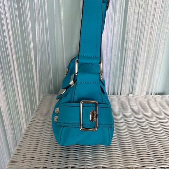 Rare Guess Turquoise Shoulder Bag and Matching Wallet Set Size Small - Picture 6 of 17